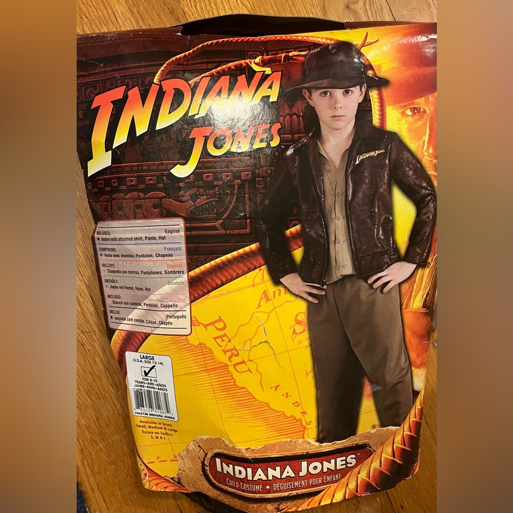 Boys Indiana Jones Costume - Size Large (10 - 12 years)